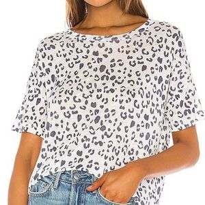 Rails Roman linen tee -snow leopard print